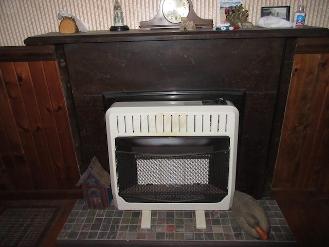 interior details with heating unit