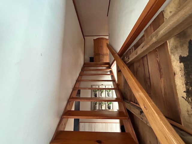 view of stairway