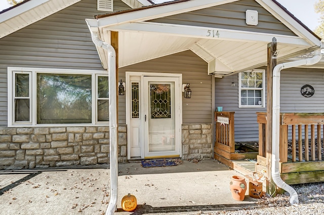 514 Mount Vernon Ave, Thornville, OH 43076 - entrance to property with stone siding