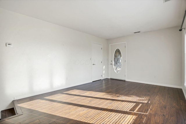 entrance foyer with dark wood-type flooring