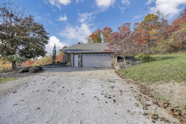 view of front facade featuring a garage