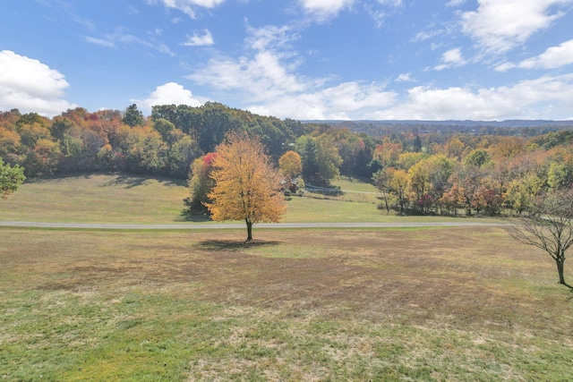 view of mountain feature featuring a rural view