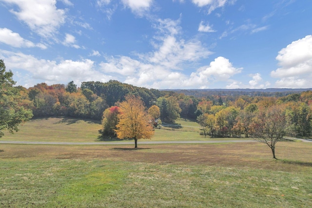 mountain view with a rural view