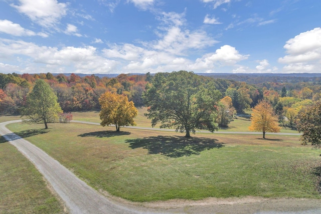 view of mountain feature with a rural view