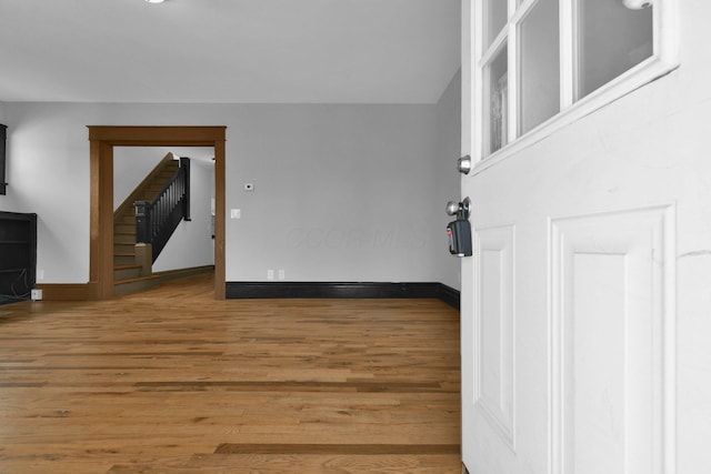 interior space featuring hardwood / wood-style flooring