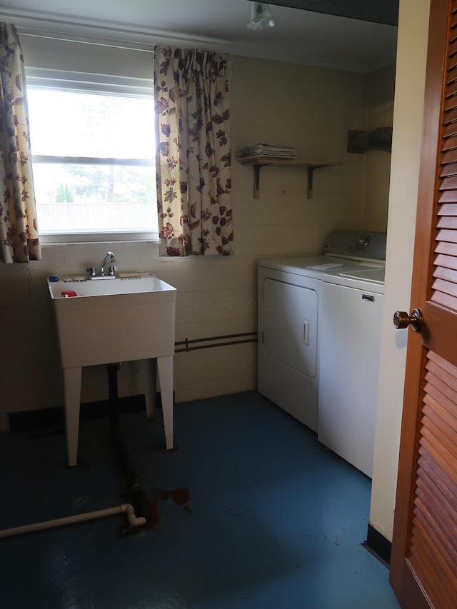 laundry area featuring washer and dryer