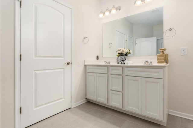 bathroom featuring tile patterned floors and vanity