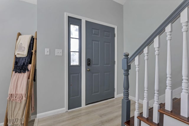 entrance foyer featuring light hardwood / wood-style flooring