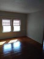 spare room featuring dark hardwood / wood-style flooring