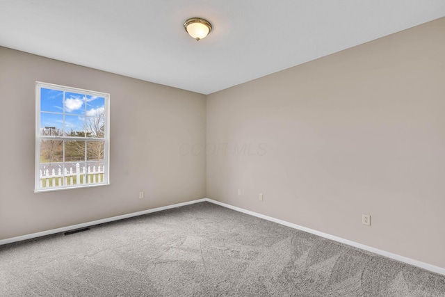 view of carpeted empty room