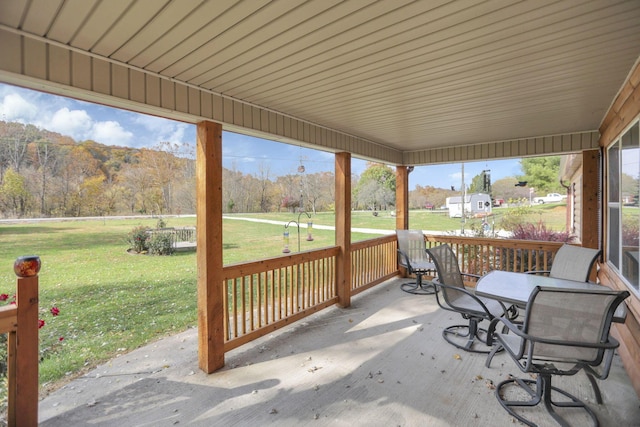 view of sunroom