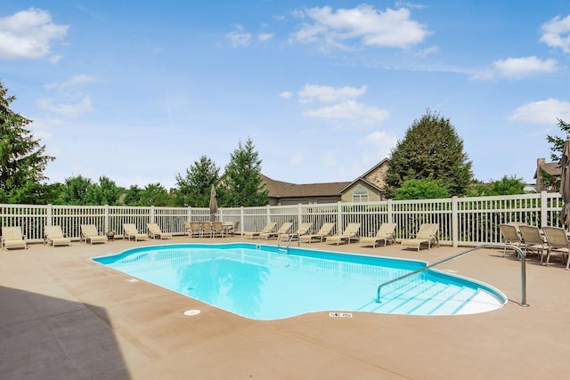 view of pool with a patio area