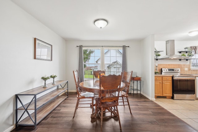 dining room featuring hardwood / wood-style floors