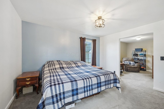 bedroom featuring carpet flooring