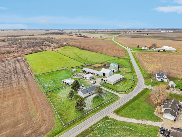 bird's eye view featuring a rural view