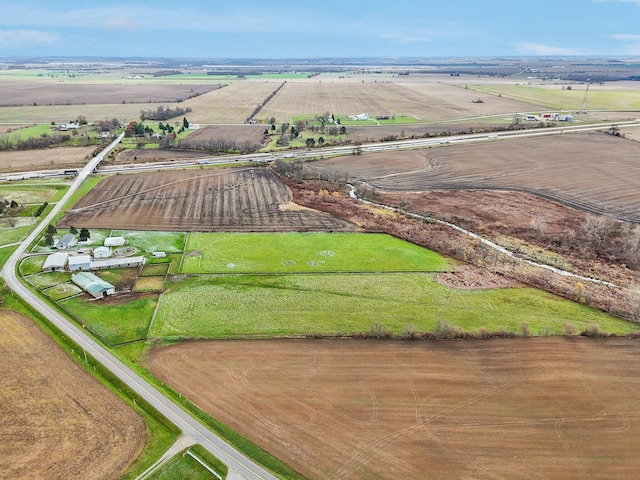 drone / aerial view featuring a rural view