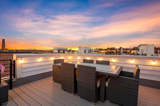 view of deck at dusk