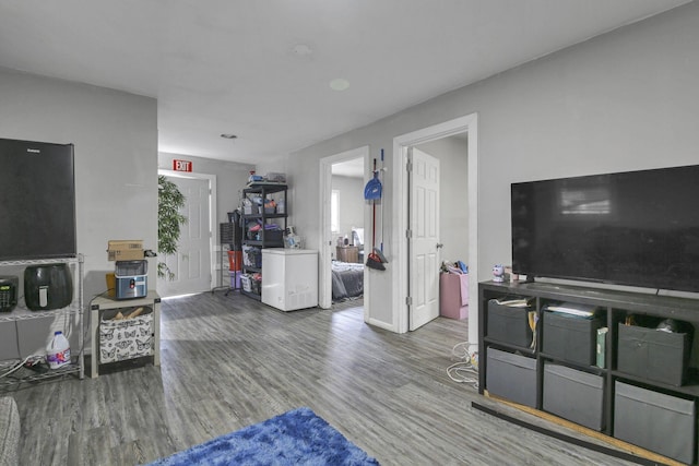 living room featuring hardwood / wood-style floors