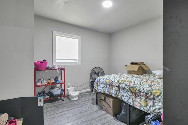 bedroom featuring light hardwood / wood-style floors