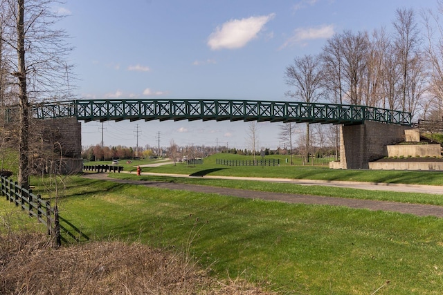 surrounding community featuring a lawn