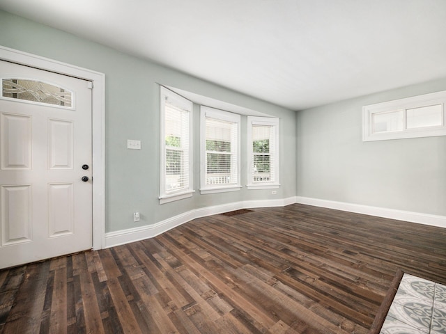 foyer featuring dark hardwood / wood-style flooring