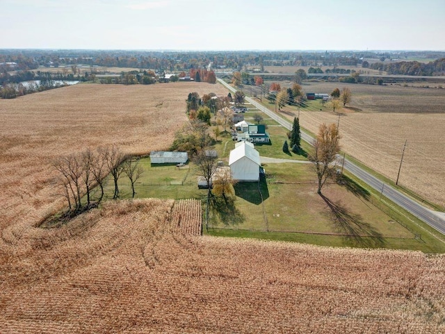 drone / aerial view featuring a rural view