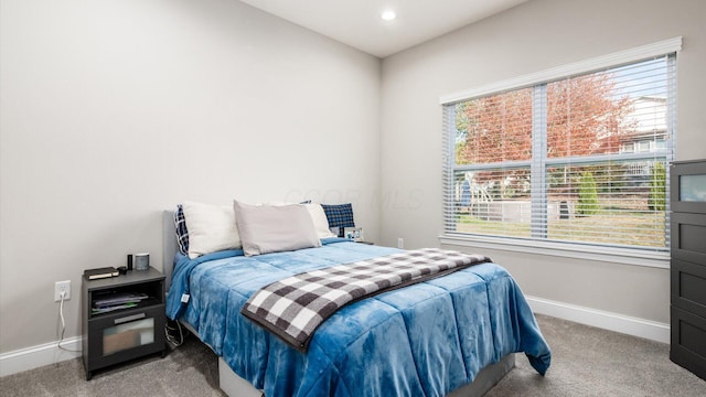 view of carpeted bedroom