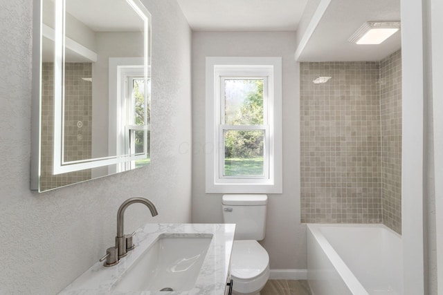 1961 Dartmouth Ave, Columbus, OH 43219 - bathroom with vanity and tub / shower combination