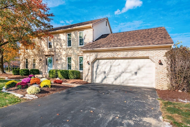 colonial house with a garage