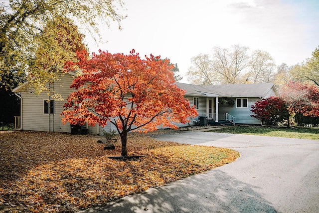 view of single story home