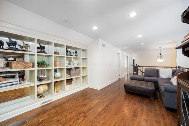 interior space featuring dark hardwood / wood-style floors