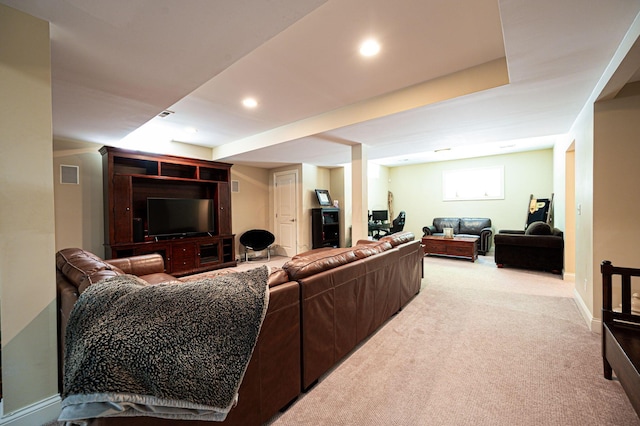 view of carpeted living room