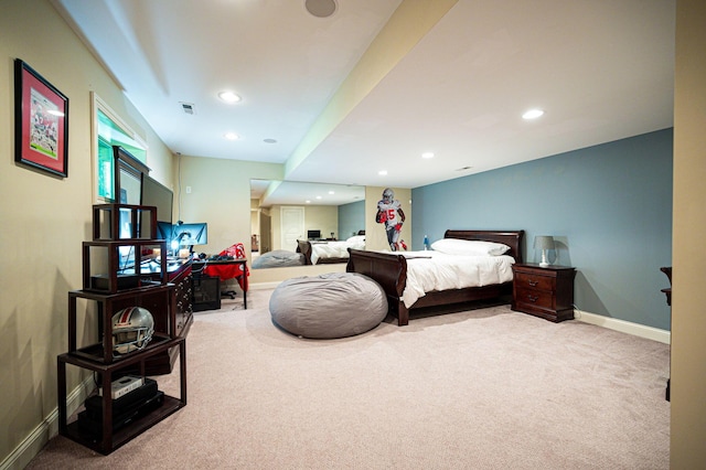 view of carpeted bedroom