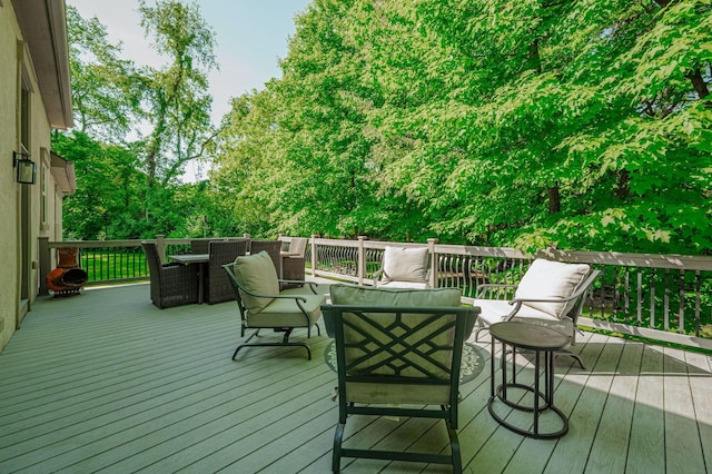 view of wooden terrace