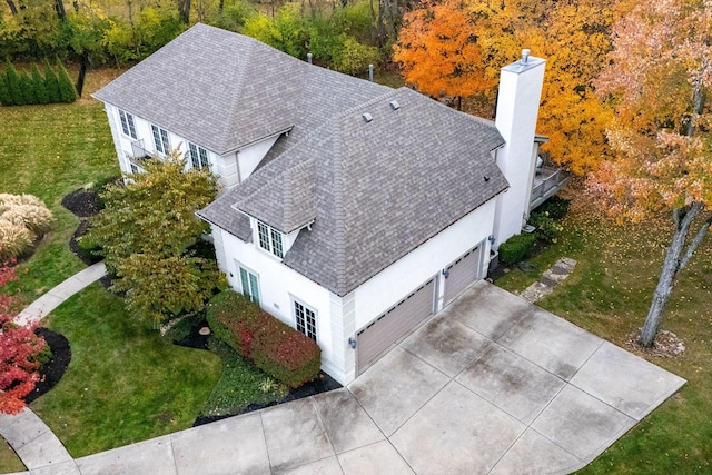 birds eye view of property