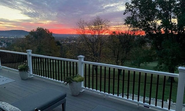 view of deck at dusk