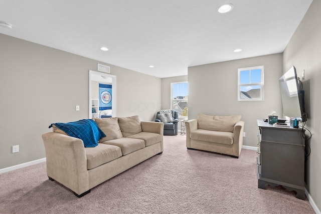 view of carpeted living room