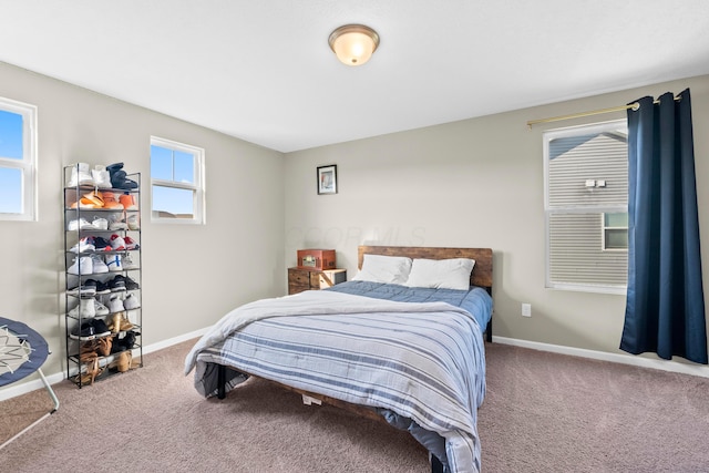 bedroom with carpet