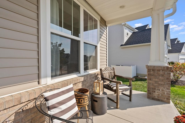 view of patio with a porch