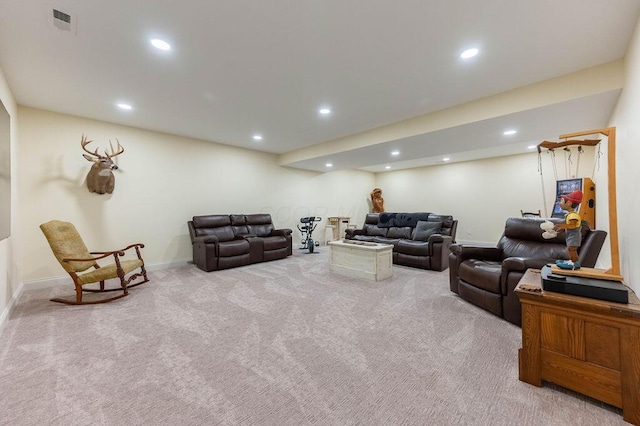 view of carpeted living room