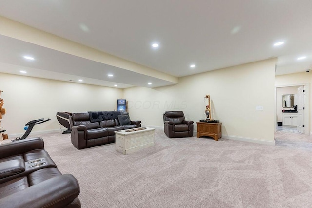 view of carpeted living room