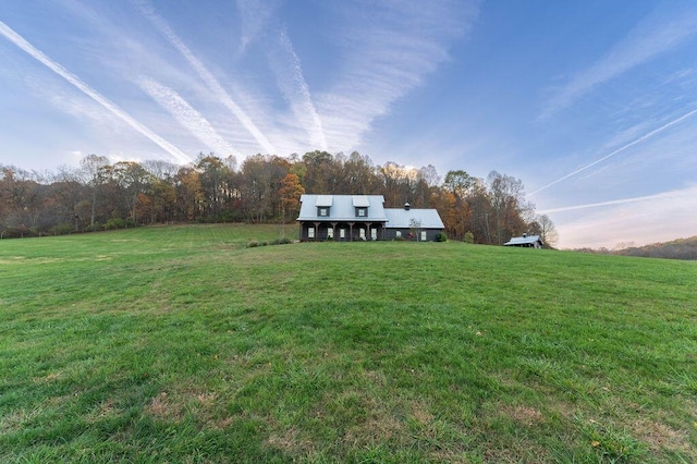 view of yard featuring a rural view