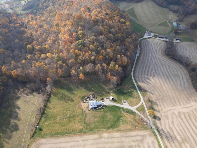 drone / aerial view featuring a rural view