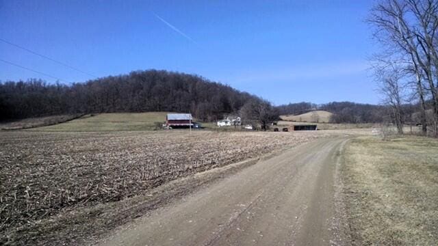 view of road featuring a rural view