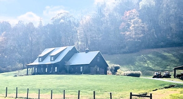 exterior space featuring a rural view