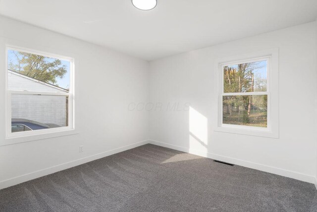 view of carpeted spare room