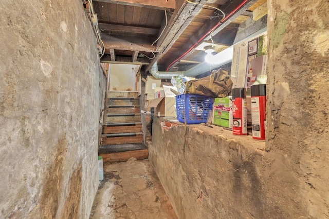 622 S Poplar St, Bucyrus, OH 44820 - unfinished basement featuring stairway