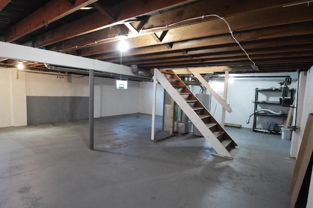 view of basement