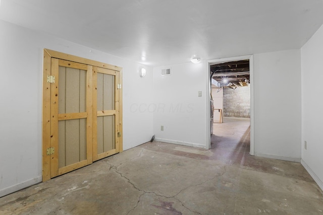 empty room with concrete floors