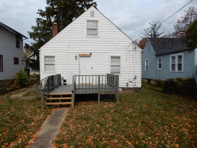 1447 Republic Ave, Columbus, OH 43211 - back of property with a yard and a deck